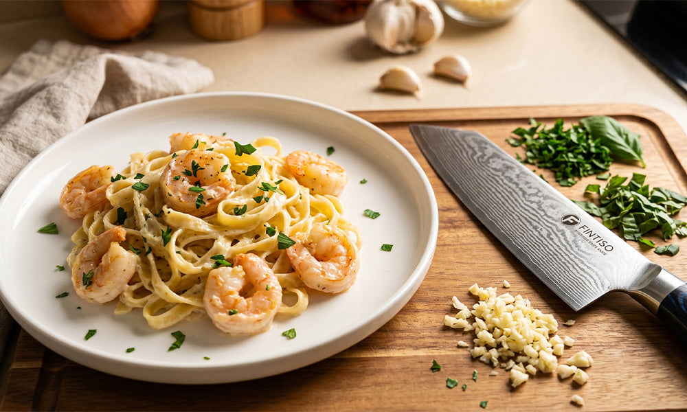 Creamy Garlic Parmesan Shrimp Pasta