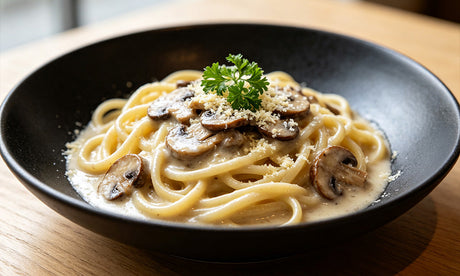Classic American Creamy Mushroom Pasta (Quick Daily Lunch)