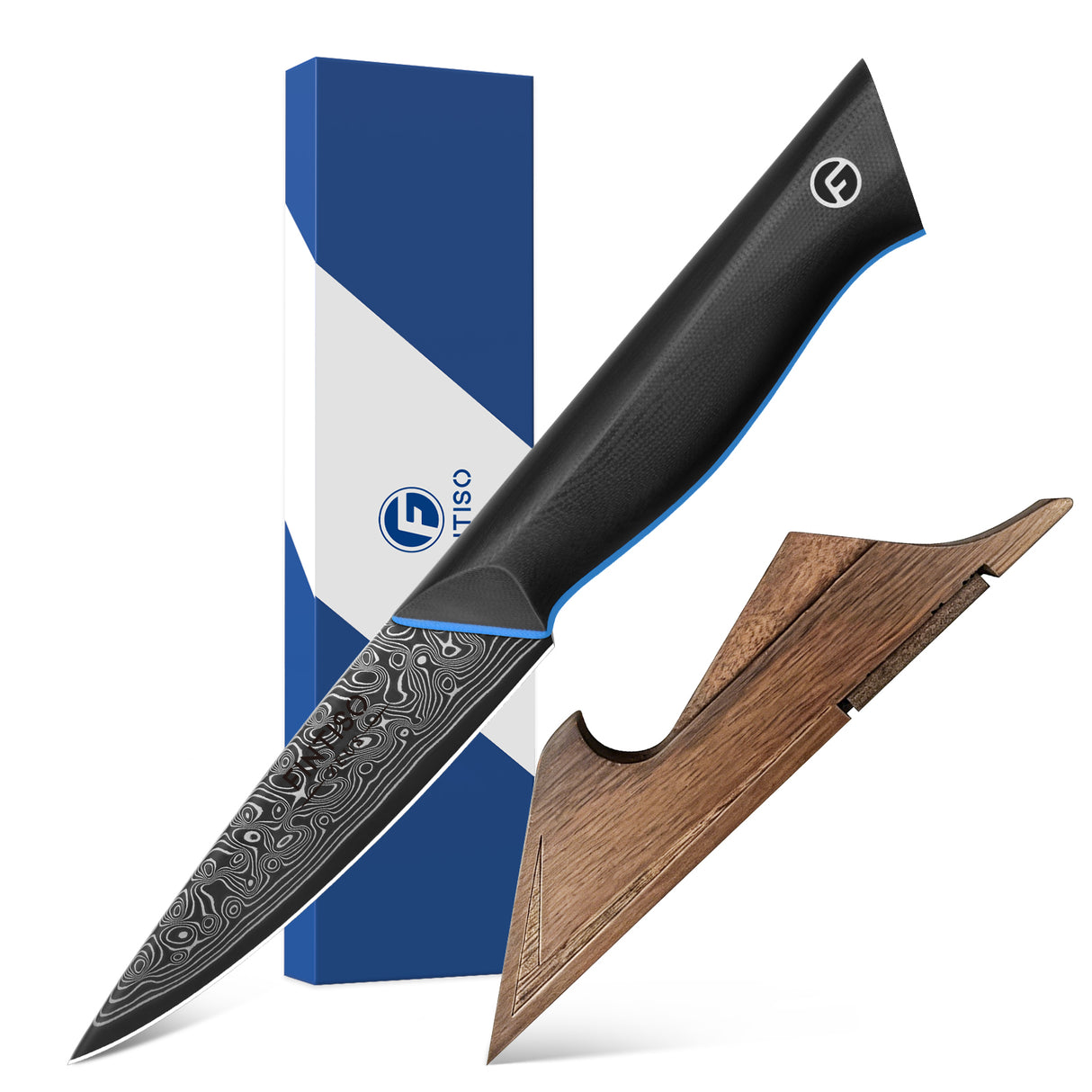 FINTISO ZEUS 3.75" Paring Knife, 67-Layer Japanese Damascus Steel