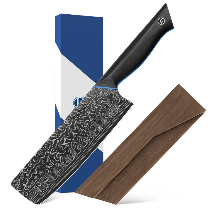 FINTISO ZEUS 7" Nakiri Knife, 67-Layer Japanese Damascus Steel