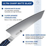 FINTISO BLAZE 8" Chef Knife, 5-Layers Clad Steel