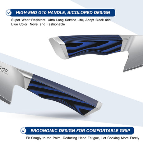 FINTISO BLAZE 8" Chef Knife, 5-Layers Clad Steel
