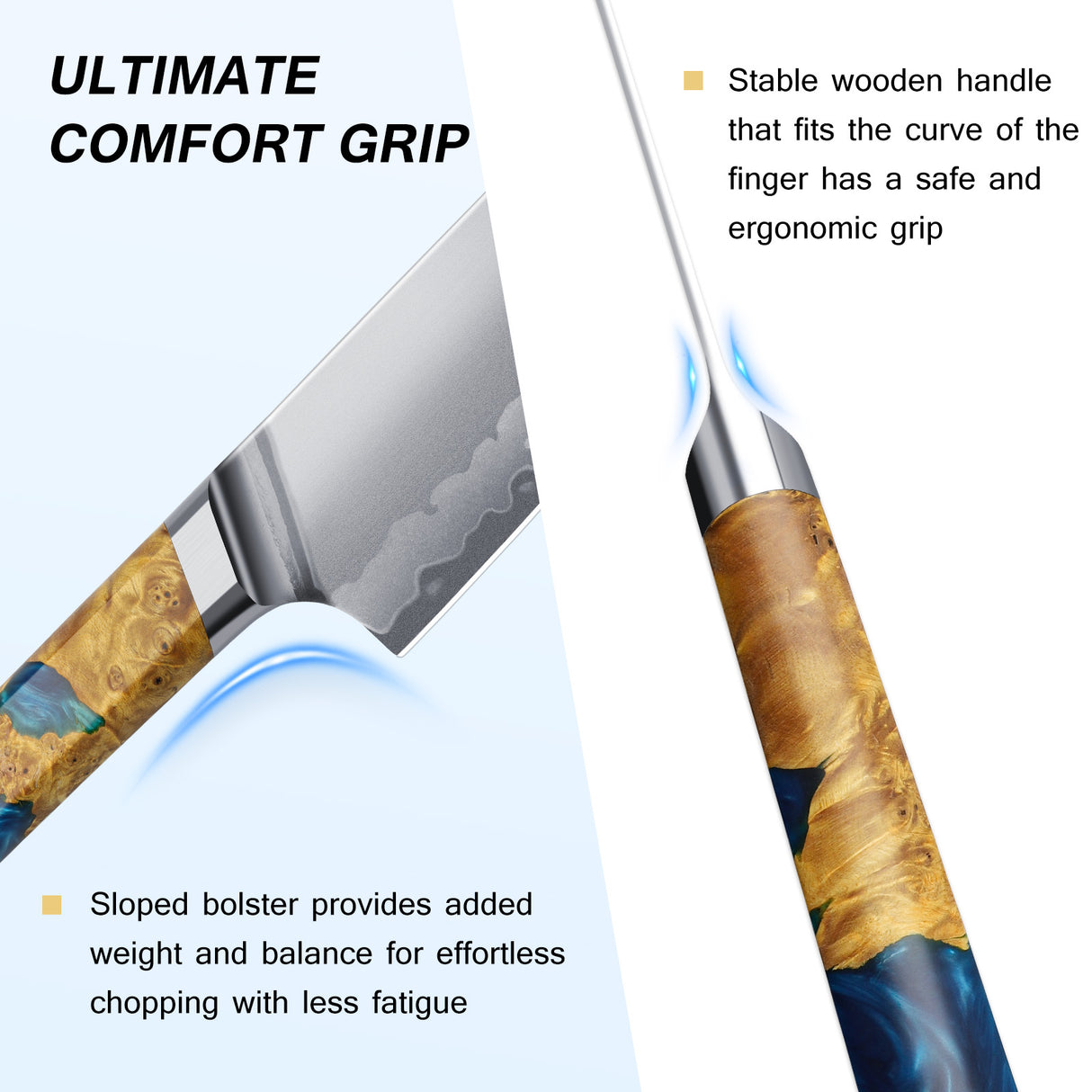 FINTISO MARISOL 8" Chef Knife, 7-Layers Clad Steel