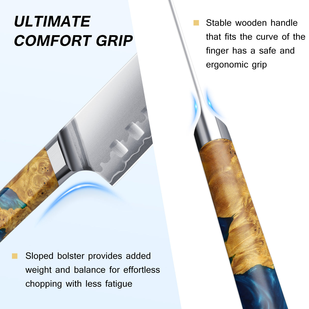 FINTISO MARISOL 7" Santoku Knife, 5-Layers Clad Steel