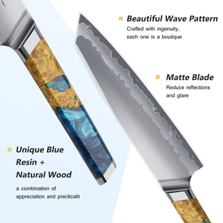 FINTISO MARISOL 8" Chef Knife, 7-Layers Clad Steel