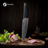 FINTISO ZEUS 8" Chef Knife, 67-Layer Japanese Damascus Steel