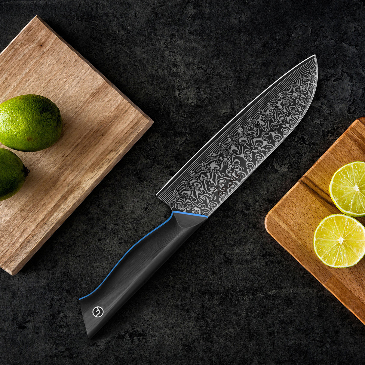 FINTISO ZEUS 7" Santoku Knife, 67-Layer Japanese Damascus Steel
