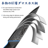 FINTISO ZEUS 3.75" Paring Knife, 67-Layer Japanese Damascus Steel