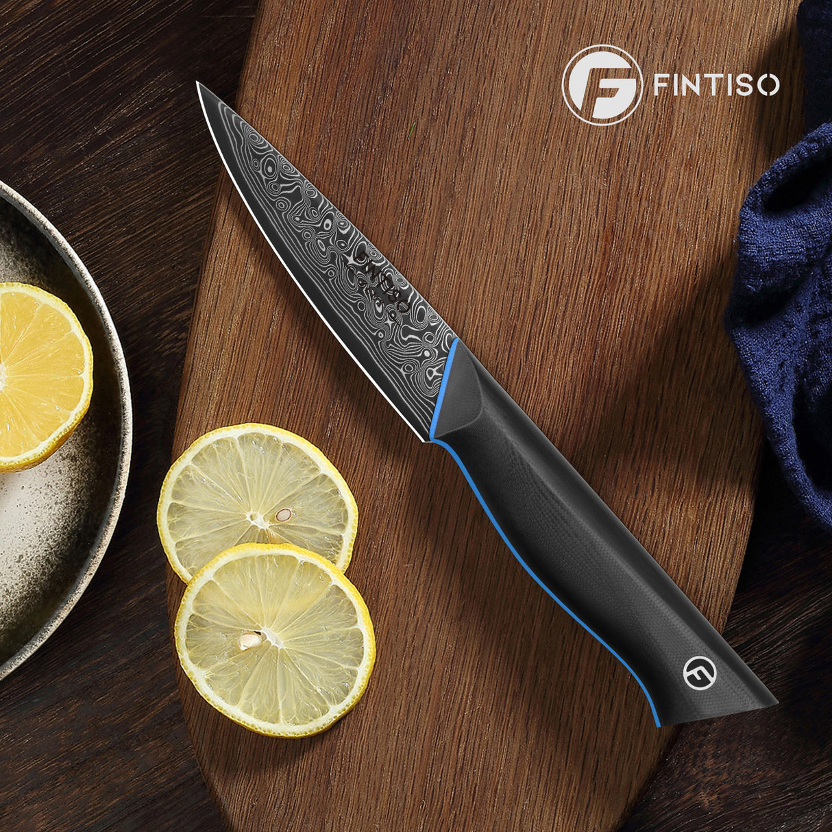 FINTISO ZEUS 3.75" Paring Knife, 67-Layer Japanese Damascus Steel